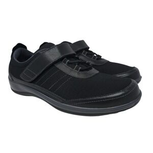 Orthofeet 835 Coral Black Stretch Knit Walking Shoes Womens 12 Medium B Strap